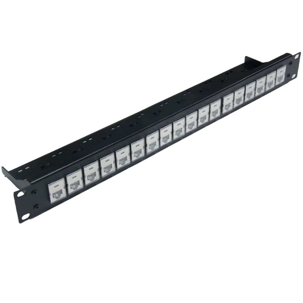 Patch Panel Descarregado 18 portas C/ Keystone Cat5e Blindado Ortronics